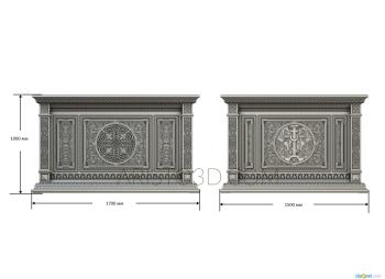 Church furniture (MBC_0021) 3D model for CNC machine